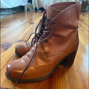 Lace up Frye booties